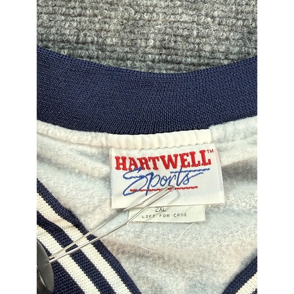 USA Baseball Jacket Mens 2XL Navy Windbreaker Pullover Made in USA Hartwell - Picture 7 of 12